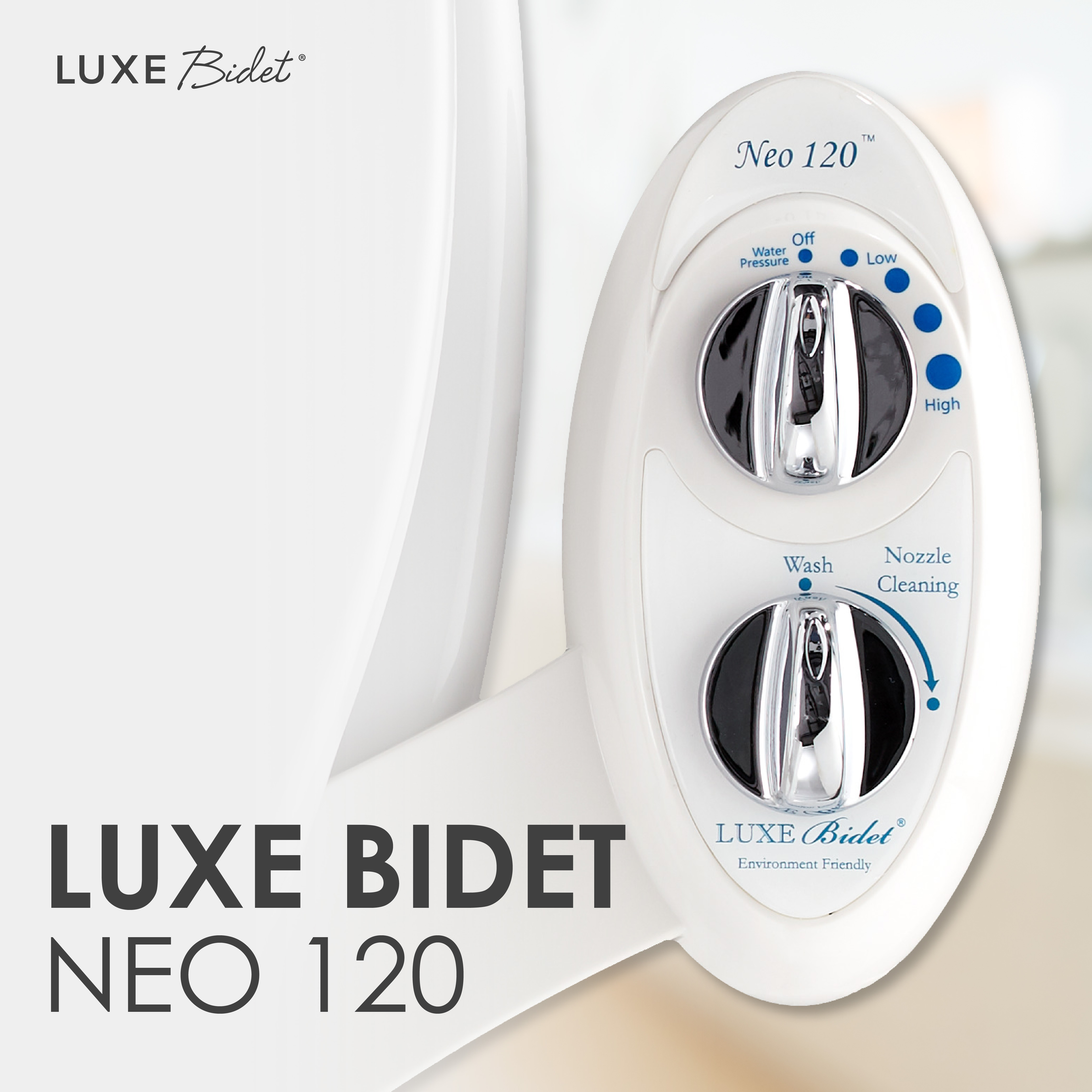 LUXE Bidet รุ่น Neo 120 อุปกรณ์ฉีดชำระอัตโนมัติสำหรับสุขภัณฑ์ไม่ใช้